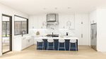 High end kitchen with bar seating
